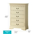 thumbnail image 2 of Glory Furniture Louis Phillipe 5 Drawer Chest in Beige, 2 of 8