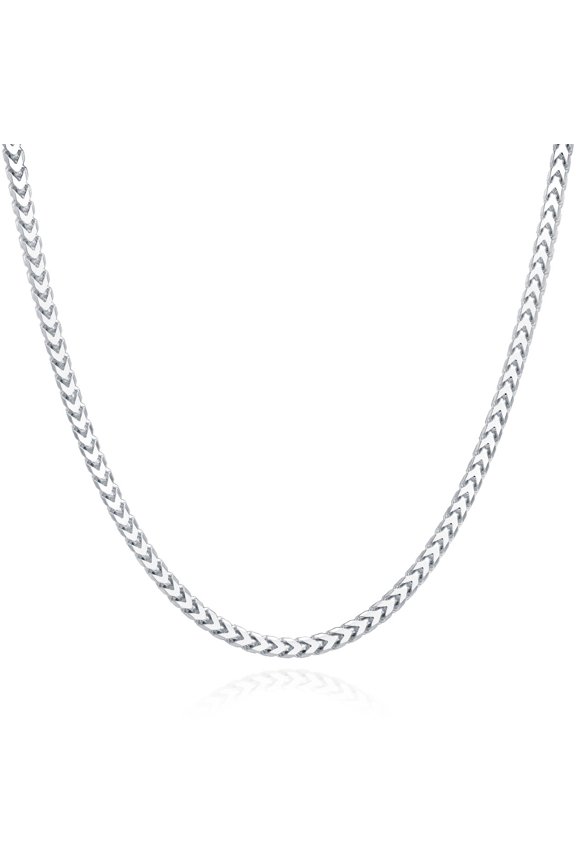 Genuine Solid 925 Sterling Silver 1.50mm Franco Wheat Foxtail Chain 16'' 18'' 20'' 22'' 24'' 30'' Lowest Price PLUX /Gift