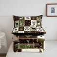 thumbnail image 5 of meiyoeat Jungle Wildlife Moose Queen Comforter Set For Boys Kids,Rustic Farmhouse Hunting Comforter Sets Queen For Men,Black Reversible,3 Pieces, 5 of 7