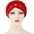 thumbnail image 4 of Bangcool Turban Bonnet Torsadé en Coton Couvre-Chef Chapeau de Nuit, 4 of 10