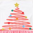 thumbnail image 6 of HWJAD Long Sleeve Dresses for Toddler Girls 2-7Y Spring Fall Cotton Kids Christmas Tree Print Dress with Ruffle Tiered Hem, 6 of 8