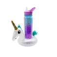 thumbnail image 4 of Paquete Portavasos 6 pz Inflables Importadora La Merced Unicornios Blancos Aperlados Plástico Resistente, 4 of 4