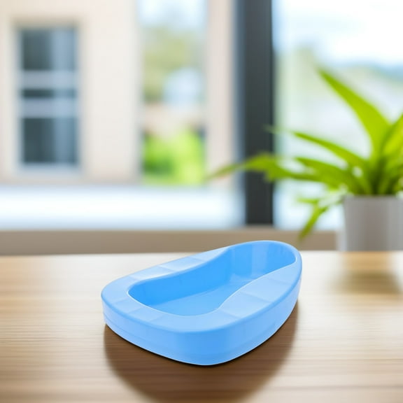 Niceauty Blue Plastic Bedpan for Elderly Bedridden Patients Suitable for Home and Hospital Use
