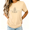 apricot-1, variant on KVHYVH Women's St Catherine Of Siena Quote Flame Graphic Christian Faith Cropped Short Sleeve T‑shirt Relaxed Fit