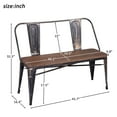 thumbnail image 5 of Metal Dining Table Set Antique Style Rectangular Dining Table with Metal Legs Table+Bench, 5 of 5
