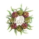 thumbnail image 1 of Corona artificial para puerta de entrada con cartel de "Hola", accesorio para fotos, corona de primavera Verde púrpura, 1 of 9
