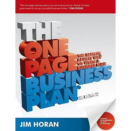 The One Page Business Plan : The Fastest, Easiest Way to Write a Business (Best Business Email Provider Uk)