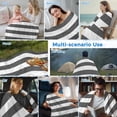 thumbnail image 5 of Grey Stripes Cooling Blanket, Lightweight Breathable Summer Throw Blanket with Double Sided Cold Effect, Simple Gray White Texture Picnic Beach Blankets Bed Sheet for Hot Sleepers 40"x60", 5 of 8