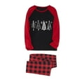 thumbnail image 2 of Odeerbi Christmas Pajamas for Family Holiday Long Sleeve Family Christmas Pajamas Matching Sets Dad Plaid Printed Tops Pants Set Two-Piece Sleepwear Xmas Family Matching PJs Set Multicolor, 2 of 3