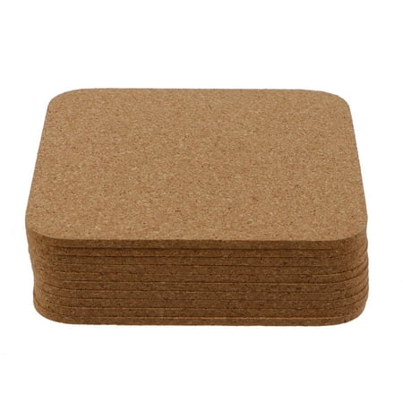 

BESTONZON 10pcs Blank Cork Coasters Square Cup Mat Heat Insulation Coasters for Home