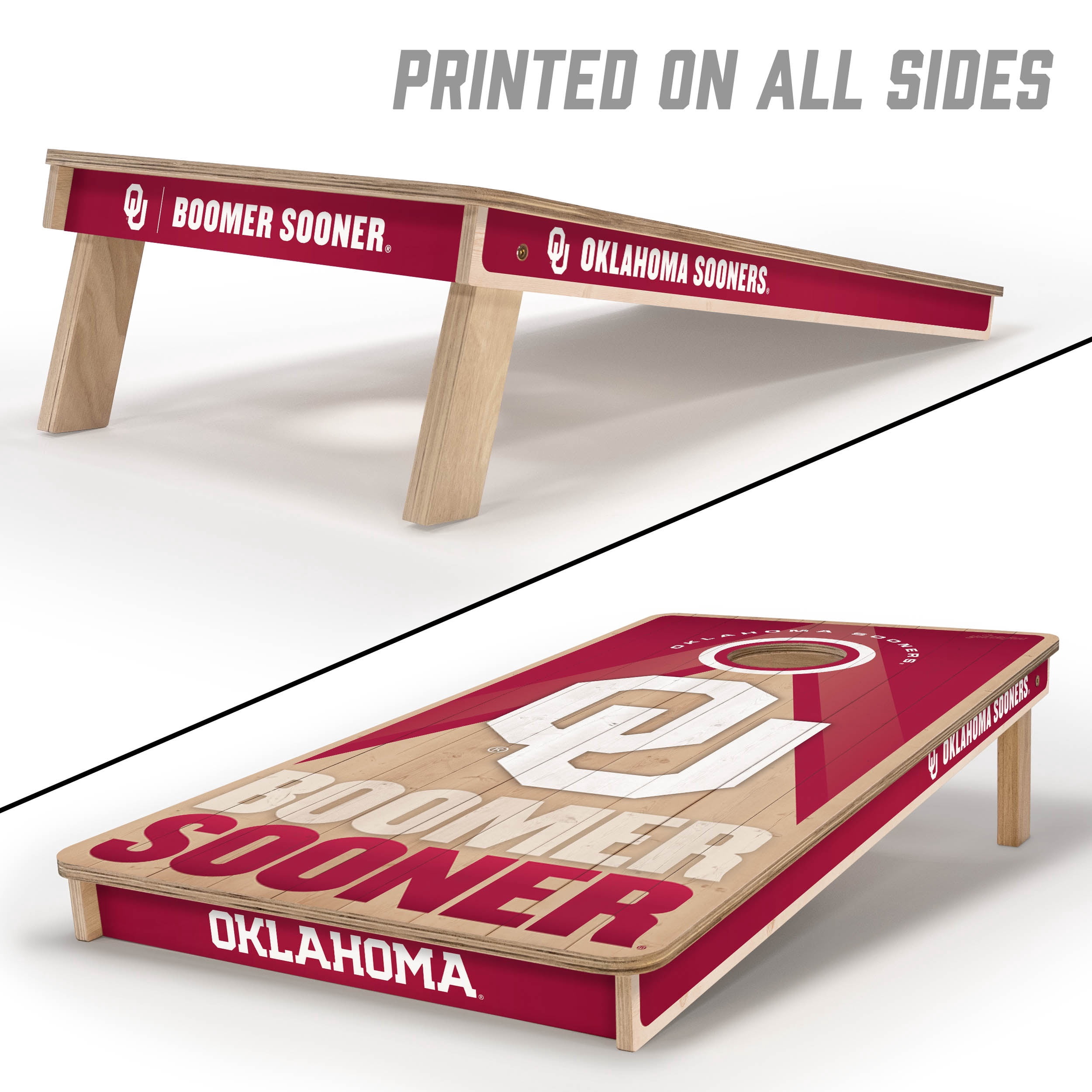 YouTheFan NCAA Oklahoma Sooners 2X4 Slogan Series Cornhole NO BAGS
