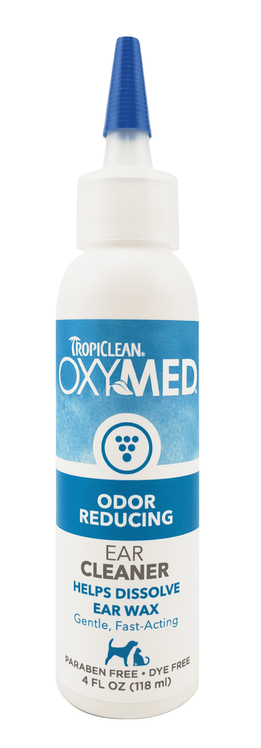 TropiClean OxyMed Ear Cleaner for Pets, 4oz - - Quickly Dissolves Wax â Promotes Healthy Ear Hygiene - Reduces Odor