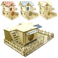 thumbnail image 2 of Wooden Hamster Hideout Creative Funny Villa Small Pet Hideout Hamster House, 2 of 10