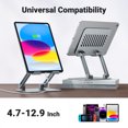 thumbnail image 4 of UGREEN Adjustable & Foldable Tablet Stand, Aluminum Alloy, Silver, 1 Count, 4 of 9