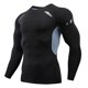 thumbnail image 2 of Camiseta ajustada de manga larga para hombre, ropa deportiva de secado rápido con estampado elástico alto, ropa deportiva de entrenamiento de compresión, 2 of 5