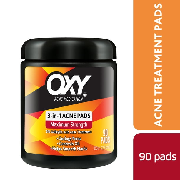 OXY® 3-in-1 Maximum Strength Acne Treatment Pads - 90 Ct Jar