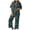 Dark Green, variant on Christmas Pjs for Women Set Satin Button Down Christmas Tree Pajamas Classic Soft Satin Christmas Pajamas Women,Size L