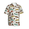 thumbnail image 2 of Daiia Art Of Living Hawaiian Shirt for Men Gentle Cotton Regular Short Sleeve Casual-X-Large, 2 of 9