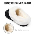 thumbnail image 5 of Litfun Fuzzy Slippers for Women Chenille Knit Fleece Slippers Memory Foam House Shoes, Buttoned Black, Size 9.5-10.5, 5 of 8