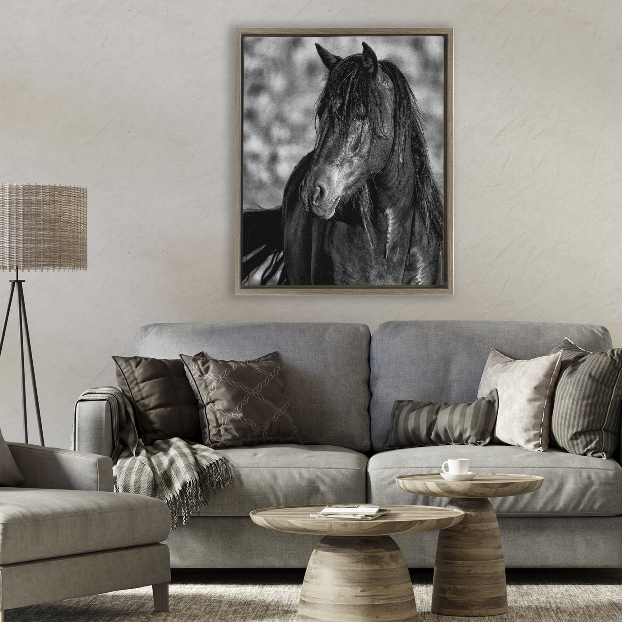 Stupell Industries Beauty In Black Brown Framed Floater Canvas Wall Art, design by Tim West