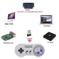 thumbnail image 2 of Paquete de 2 mandos inalámbricos USB ZAMPAM de 2,4 GHz, compatibles con juegos de SNES y Nintendo Switch. Gamepad USB retro para Windows, Mac, Linux, Raspberry Pi y RetroPie. Diseño clásico, listo par, 2 of 6