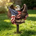 thumbnail image 5 of Darzheoy 4th of July Outdoor Decorations, Patriotic Wall Art Ornament, Handcrafted Metal Wall Art Decoration, Outdoor Weatherproof Home Accent for Yard, Porch, Front Door, Garden, Patio, 5 of 6