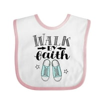 Inktastic Walk by Faith Quote Boys or Girls Baby Bib