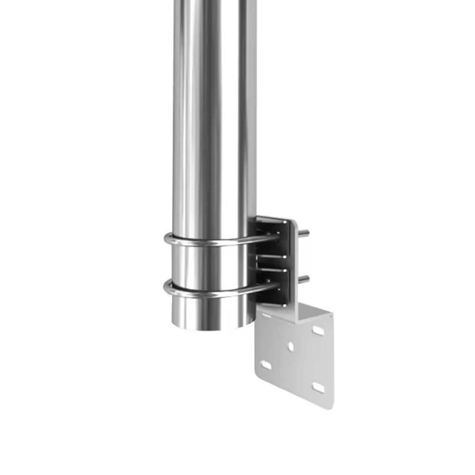 JWQFBC Pole Mount Bracket with Double U Bolts Iron Mounting V Jaw Heavy Duty Hardware