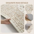 thumbnail image 2 of Roxstand 9x12 Area Rugs for Living Room, Vintage Large Area Rug, Non-Slip Backing Washable Rug, Stain Resistant Home Decor Rug (9'x12', Beige), 2 of 11