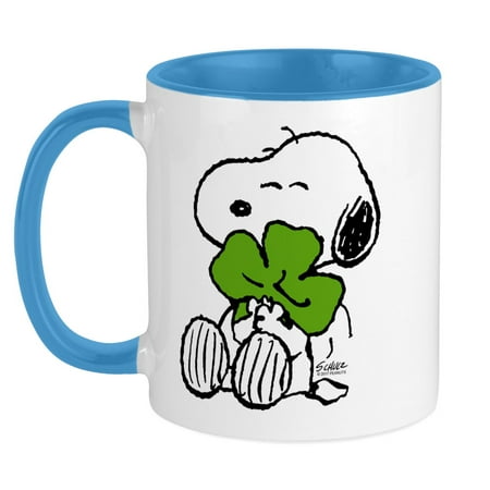 

CafePress - Snoopy Hugging Clover - Ceramic Coffee Tea Novelty Mug Cup 11 oz