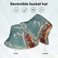 thumbnail image 2 of Yiaed Starry Sky Cloud Fox Print Reflective Stripe Bucket Hat Unisex Funny Outdoor Fisherman Cap Beach Sun Hat, 2 of 5