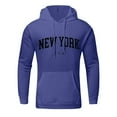 thumbnail image 3 of Cuoff Hoodies Sweatshirt Winter Loose Printed Casual Fashion Sports Hoodies for men Blue 5X, 3 of 4