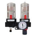thumbnail image 1 of Ccdes Oil Water Separator Compressed Air Filter Source Treatment + Pressure Gauge New, 1 of 8