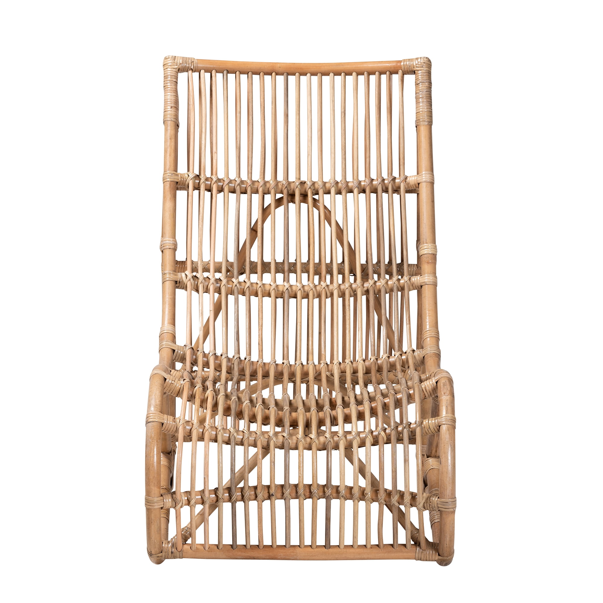 bali & pari Genera Rattan BOHO Lounge Chair, Natural Brown