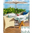 thumbnail image 4 of Outdoor Tablecloth with Umbrella Hole and Zipper 60 x 84 Inch Plants Rustic Farmhouse Style Green Leaves Table Cover for Rectangular Tables Waterproof Tabletop Collection for Patio Garden Picnic, 4 of 5