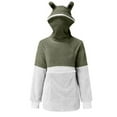 thumbnail image 7 of Fesfesfes Women Hooded Fashion Three-Dimensional Pocket Cute Design Pullover Sweatershirt Tops, 7 of 7