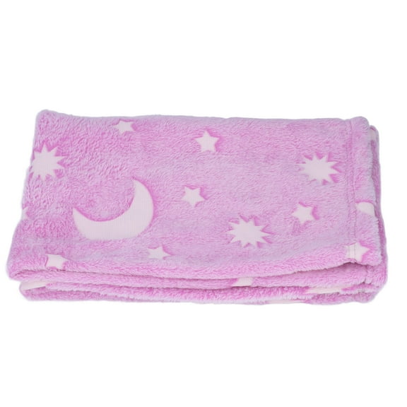 Stars Pattern Soft Cozy Polyester Blanket for Boys Girls, All Seasons Gifts Blanket for Kids.(2.5x3.3ft) [Purple]