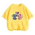 thumbnail image 3 of Camiseta de verano con estampado 3D de Lilo & Stitch de Disney para niña bonita, camiseta de manga corta con cuello redondo, ropa informal de moda para niña, mono de camión, 3 of 5
