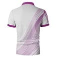 thumbnail image 4 of Fnnxeal Mens Polo Shirts Golf Casual Graphic Collared Short Sleeve Summer Polo Purple Shirts for Men Size L, 4 of 7