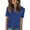 Blue, variant on Uaswgudfs Women's Tops Spring/Summer 2025 Short Sleeve Casual Shirts Fashion Loose Fit Clothes