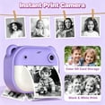 thumbnail image 3 of MOMOTER Kids Instant Print Camera, 1080P Digital, 2.0" Screen, Selfie Video MP3 Games, 32GB Card, 4 Paper Rolls, Toy Gift Purple, 3 of 9