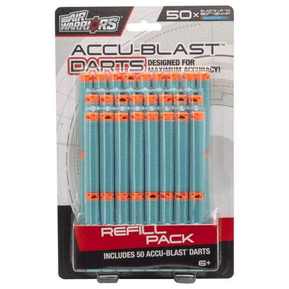 Accu-blast: 50 Count Dart Refill, Blue & Orange