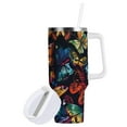 thumbnail image 2 of JSTEL Various Colorful Butterfly 40 oz Tumbler Stainless Steel Water Bottle Vacuum Insulated Cup with Straw Lid & Handle For Travel Car Cup Holder, 2 of 8