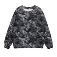 thumbnail image 2 of Odeerbi Toddler Girls Crewneck Sweatshirts Halloween Pullover Sweatshirts 1-12 Years Kids Oversized Sweatshirt Fashion Long Sleeve Pullover Tops Gray, 2 of 8