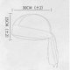 thumbnail image 4 of Sun Hat Visor Headwrap Pre Fitted Bandana Tied Hat With Brim Cycling Skull Cap, 4 of 4