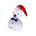 thumbnail image 2 of Figura de muñeco de nieve transparente, adornos navideños de escritorio, coleccionables, mesa de muñeco de nieve Azul, 2 of 9