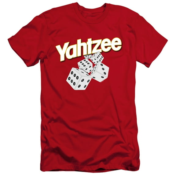 Yahtzee Tumbling Dice HBO S/S Adult 30/1 T-Shirt Red