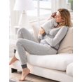thumbnail image 4 of Maternity & Nursing Thermal Underwear Set In Light Gray, 4 of 5