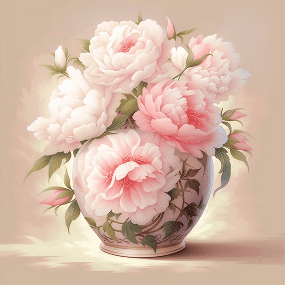 Paint by Number DIY Paint by Numbers Kit for Kids & Adults Beginner DIY Acrylic Painting Kits, 16x20 inch （Peony）