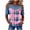 #0400-Pink, variant on Women's Tees Round Neck Cold Shoulder Denim Solid Color Patchwork Tops Casual Daily Style Soft Stretchy Relaxed Fit Tees Gift